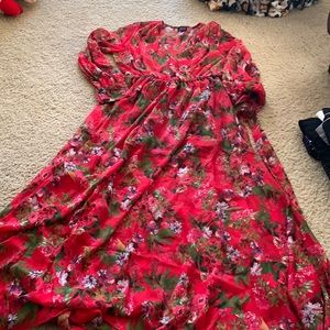 Long red maxi dress